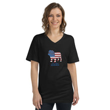 Load image into Gallery viewer, Patriotic - Unisex Short Sleeve V-Neck T-Shirt
