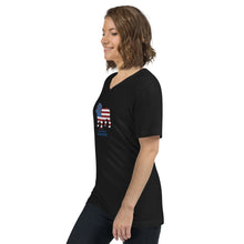 Load image into Gallery viewer, Patriotic - Unisex Short Sleeve V-Neck T-Shirt