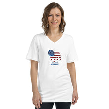 Load image into Gallery viewer, Patriotic - Unisex Short Sleeve V-Neck T-Shirt