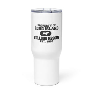 LIBR Property of Travel mug with a handle