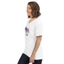 Load image into Gallery viewer, Patriotic - Unisex Short Sleeve V-Neck T-Shirt
