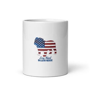 Patriotic LIBR White glossy mug
